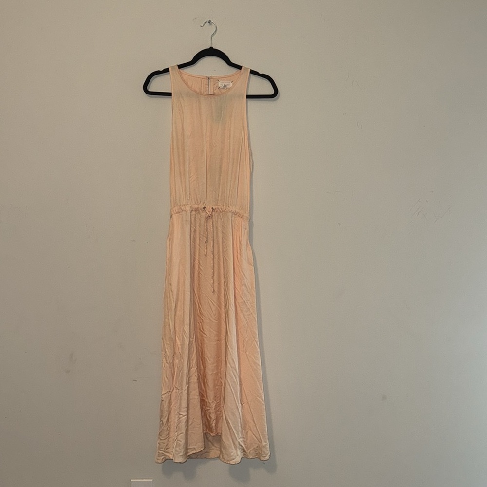 Low and gray-Elegant Peach Sleeveless Jumpsuit - Picture 5 of 5